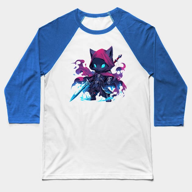 Mystic Knight Cat Hero Baseball T-Shirt by SundayDonuts